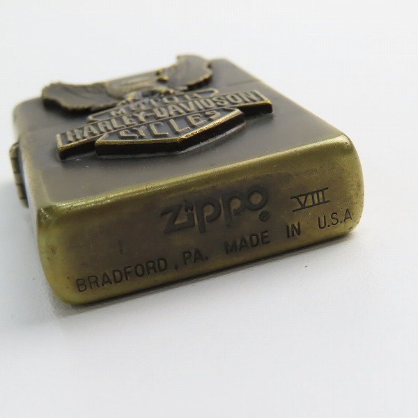 実際に弊社で買取させて頂いたZIPPO/ジッポー HARLEY-DAVIDSON/ハーレーダビッドソン メタル貼り 1992年製の画像 3枚目