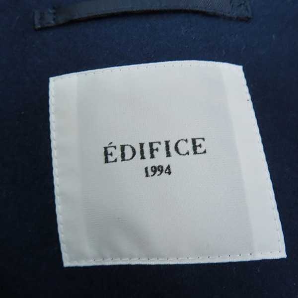 実際に弊社で買取させて頂いたEDIFICE/エディフィス フーディージップアップウールコート/Mの画像 2枚目