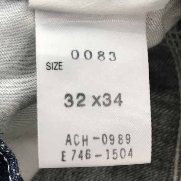 実際に弊社で買取させて頂いたCarhartt/カーハート デニム ペインターパンツ 0083/32×34の画像 3枚目