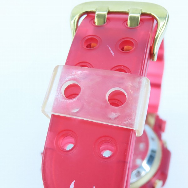 実際に弊社で買取させて頂いたG-SHOCK/Gショック FROGMAN/フロッグマン トリプルマンタモチーフ DW-8201WC レッド【動作未確認】 の画像 4枚目