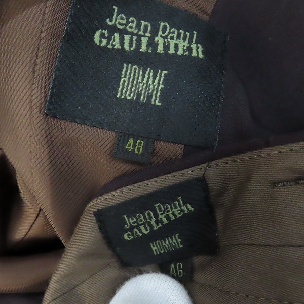 実際に弊社で買取させて頂いたJean Paul GAULTIER HOMME/ジャンポールゴルチェ オム セットアップ ジャケット/パンツ 48/46の画像 2枚目