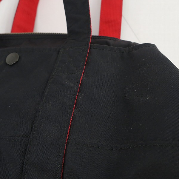 実際に弊社で買取させて頂いたPORTER/ポーター 2way ミニ ショルダー/トートバッグ ブラック×レッドの画像 7枚目