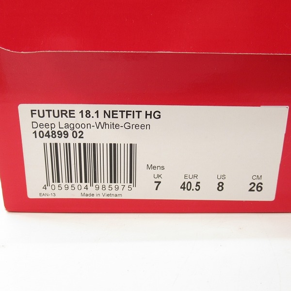 実際に弊社で買取させて頂いた【未使用】PUMA/プーマ フューチャー 18.1 NETFIT HG/スパイクシューズ/104899-02/26の画像 8枚目