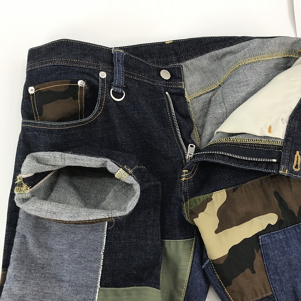 実際に弊社で買取させて頂いたSOPHNET/ソフネット スリムフィット アンクルカット リペア ジーンズ/デニム SOPH-156032 /Mの画像 5枚目