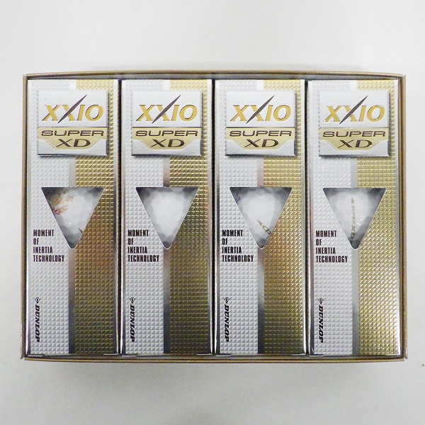 実際に弊社で買取させて頂いた【未使用/オウンネーム】DUNLOP/ダンロップ XXIO/ゼクシオ SUPER XD ゴルフボール ホワイト 1ダース