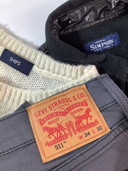 実際に弊社で買取させて頂いた【おまとめ】リーバイス/シップス/シンプソン 等 長袖シャツ/長袖ニット/デニムパンツ 他の画像 1枚目