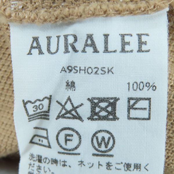 実際に弊社で買取させて頂いたAURALEE/オーラリー ヘンリーネック カットソー キャメル系/4の画像 3枚目