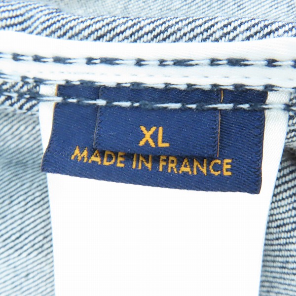 実際に弊社で買取させて頂いた【JPタグ】LOUIS VUITTON/ルイヴィトン モノグラムバンダナショートスリーブ デニムシャツ RM222MNW2HNS17X純正ハンガー付/XLの画像 3枚目