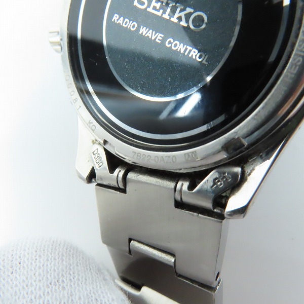 実際に弊社で買取させて頂いたSEIKO/セイコー RADIO WAVE CONTROL 電波ソーラー 腕時計 7B22-0AZ0の画像 5枚目