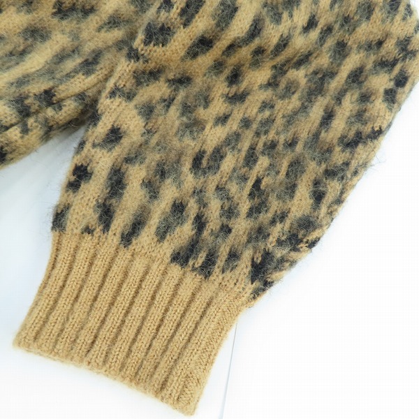 実際に弊社で買取させて頂いたWACKO MARIA/ワコマリア GUILTY PARTIES レオパード/ヒョウ柄 モヘア カーディガン /XLの画像 5枚目