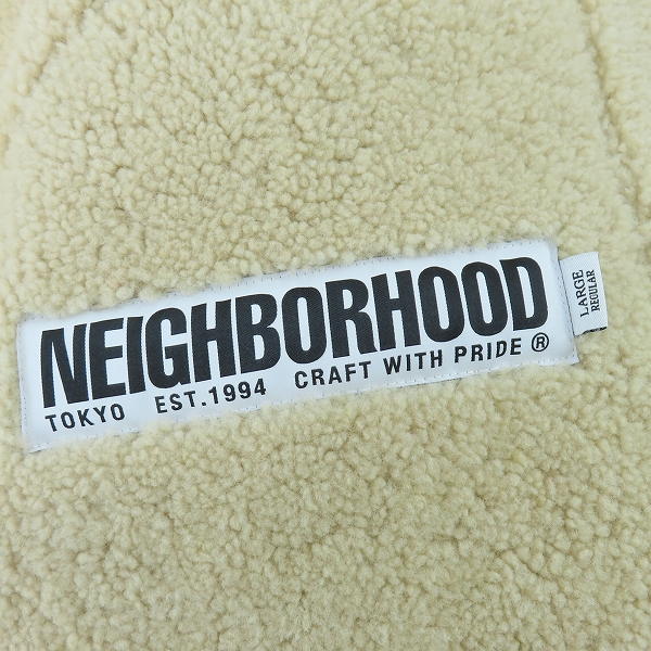 実際に弊社で買取させて頂いた【サンプル】NEIGHBORHOOD/ネイバーフッド 羊革/ムートン レザージャケット/ライダースジャケット 172SZNH-JKM08/Lの画像 2枚目