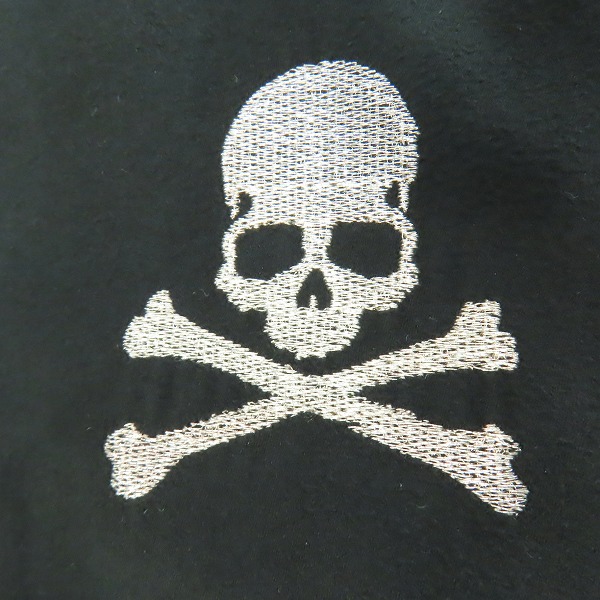 実際に弊社で買取させて頂いたmastermind JAPAN/マスターマインドジャパン 11AW/mindblow期 シルク100% ジップパーカー スカル刺繍 MZ-BL07-41/Lの画像 7枚目