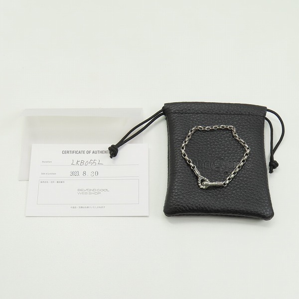 実際に弊社で買取させて頂いた【ギャラ付き】LONE ONES/ロンワンズ メイティングフライトフック ミニシルクチェーン ブレスレットLの画像 7枚目