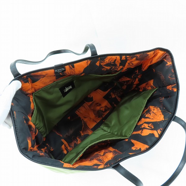 実際に弊社で買取させて頂いたPORTER×STUSSY/ポーター×ステューシー  LAURA 総柄 トートバッグの画像 3枚目