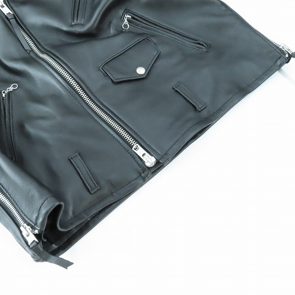 実際に弊社で買取させて頂いたPERFECTO by Schott/パーフェクト バイ ショット 羊革/シープスキン ダブルライダースジャケット 782-4150008/3の画像 6枚目