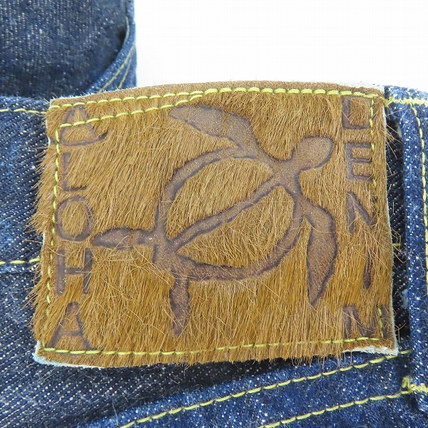 実際に弊社で買取させて頂いたSUGAR CANE/シュガーケーン 琉球藍混×ハワイ藍混 ALOHA DENIM さとうきびデニム デニムパンツ SC41701/W38L34の画像 2枚目