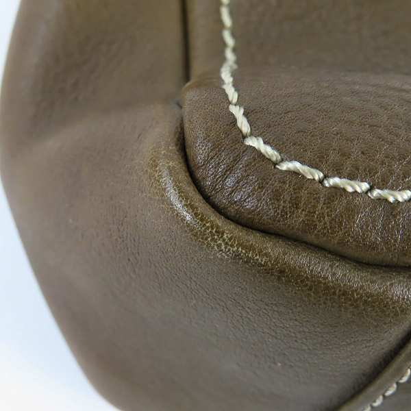 実際に弊社で買取させて頂いた土屋鞄製造所/ツチヤカバン Tone OILNUME/トーンオイルヌメ ジップトップショルダーバッグ ダークグリーンの画像 7枚目