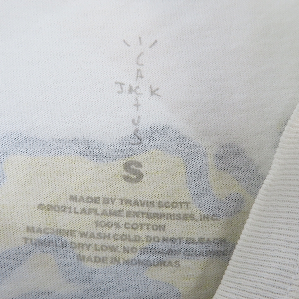 実際に弊社で買取させて頂いたCACTUS JACK×KAWS×FRAGMENT/カクタスジャック×カウズ×フラグメント プリントTシャツ CJFR-SS01/Sの画像 2枚目