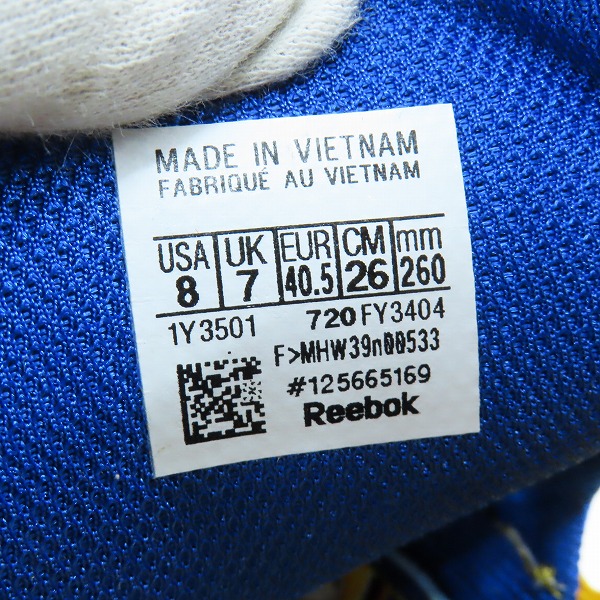 実際に弊社で買取させて頂いたReebok×MINIONS/リーボック×ミニオンズ INSTAPUMP FURY MU/インスタポンプフューリー FY3404/26.0の画像 5枚目
