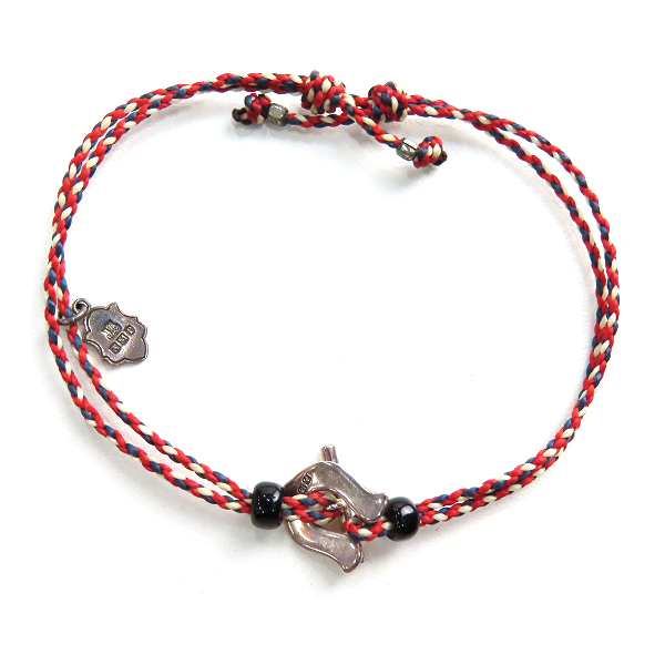 実際に弊社で買取させて頂いた(1)AMP JAPAN/アンプジャパン ホースシュー ブレスレット レッド/ネイビーの画像 2枚目