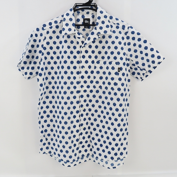 実際に弊社で買取させて頂いた【未使用】STUSSY/ステューシー ドット柄 半袖ボタンシャツ Sの画像 0枚目