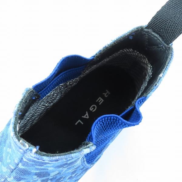 実際に弊社で買取させて頂いたREGAL/リーガル ゴアテックス サイドゴアブーツ ブルー カモフラ/27.0の画像 4枚目