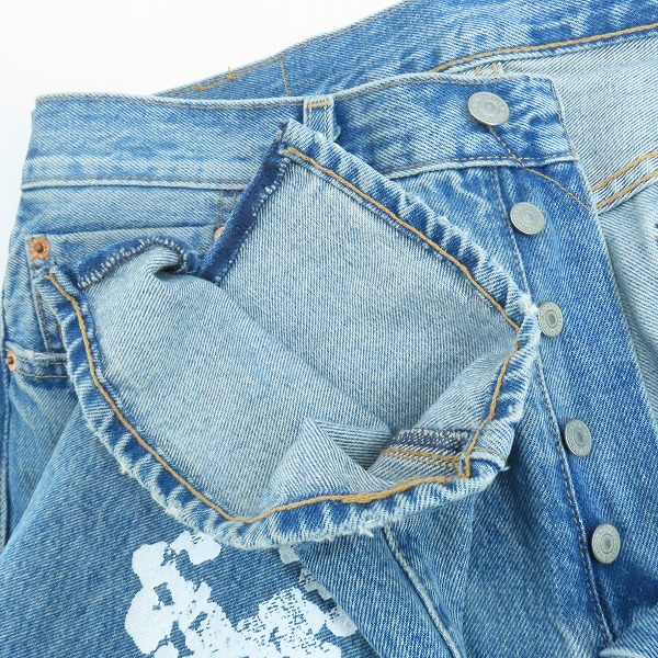 実際に弊社で買取させて頂いたDENIM TEARS/デニムティアーズ× Levi’s/リーバイス 501 デニムパンツ/33の画像 2枚目