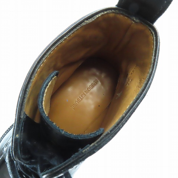 実際に弊社で買取させて頂いたMAISON KITSUNE/メゾンキツネ レザーレースアップブーツ LM04311LC0041-P199/41の画像 4枚目