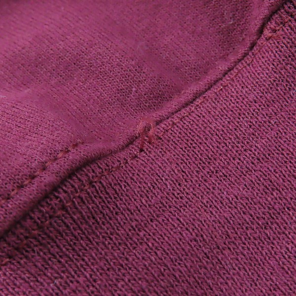 実際に弊社で買取させて頂いたWACKO MARIA/ワコマリア JERZEES 22AW オールドイングリッシュロゴ 刺繍 スウェット ボルドー/XLの画像 5枚目