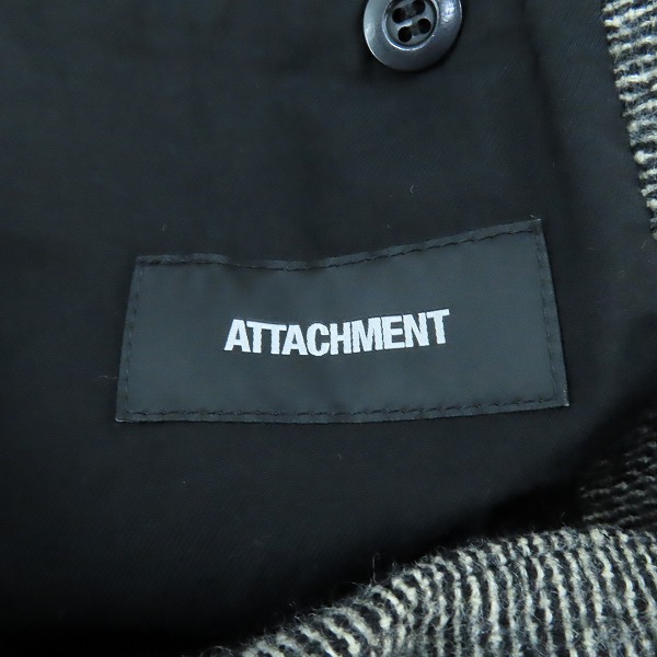 実際に弊社で買取させて頂いたATTACHMENT/アタッチメント W/HALP ツイード チェスターコート AC42-222 1の画像 2枚目