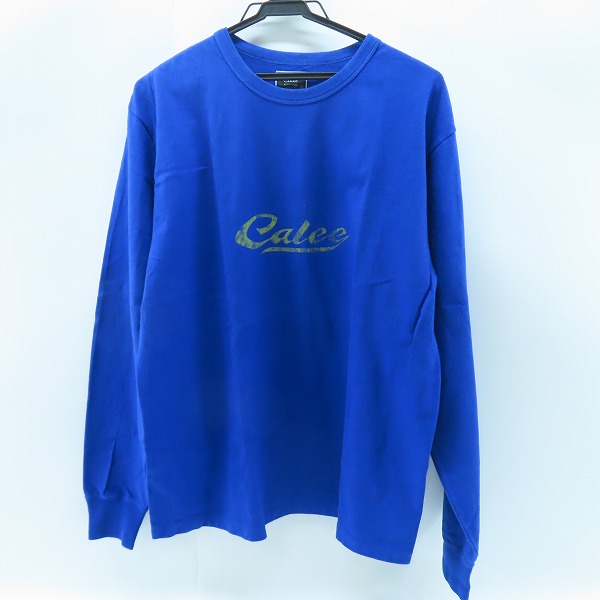 実際に弊社で買取させて頂いたCALEE/キャリー ロゴプリント ロンＴ/長袖カットソー ブルー /L