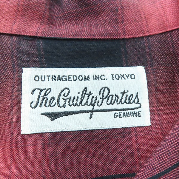 実際に弊社で買取させて頂いたWACKO MARIA/ワコマリア チェックシャツ レッド系/XLの画像 2枚目