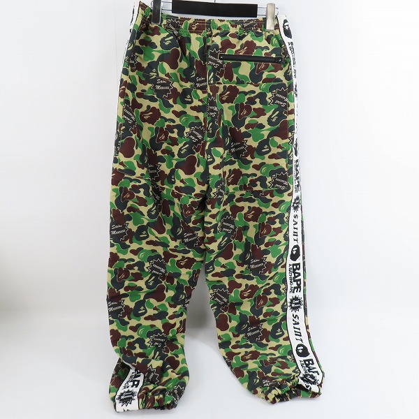 実際に弊社で買取させて頂いたA BATHING APE×SAINT MICHAEL/エイプ×セントマイケル HEART CAMO TRACK PANTS/カモフラ/迷彩 パンツ/Mの画像 1枚目