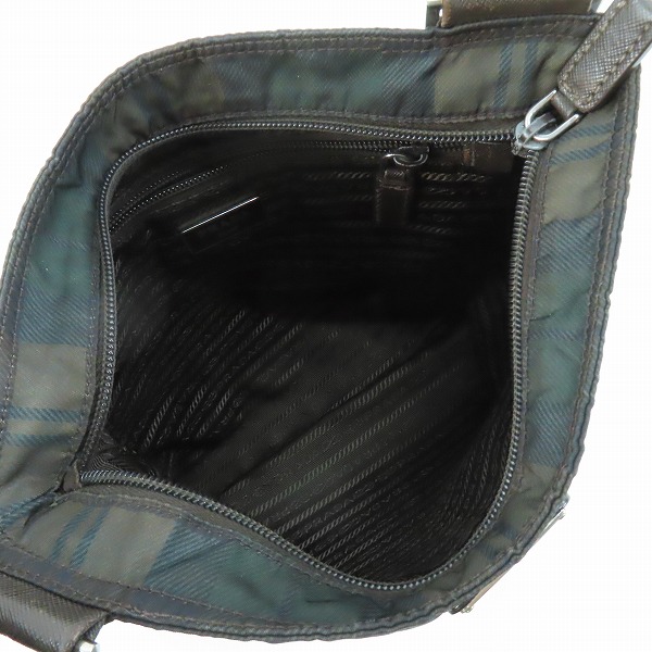 実際に弊社で買取させて頂いたPRADA/プラダ ナイロン チェック柄ショルダーバッグ  VA053Mの画像 3枚目
