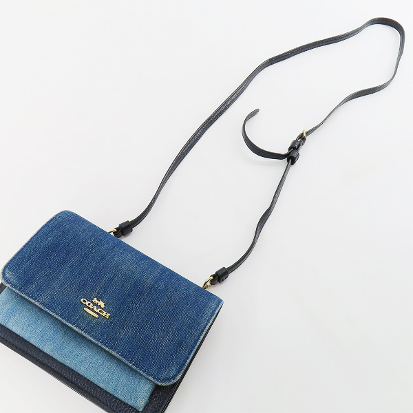 実際に弊社で買取させて頂いたCOACH/コーチ デニム ショルダーバッグ/C3325の画像 2枚目