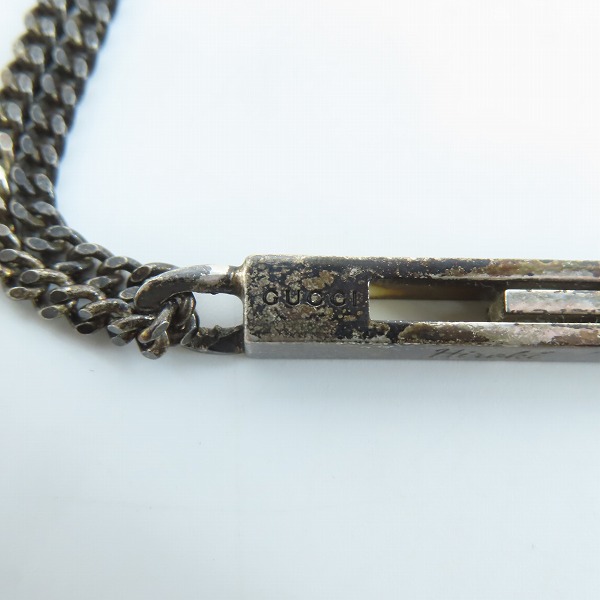 実際に弊社で買取させて頂いたGUCCI/グッチ カットアウトG チェーン ネックレス ネーム入りの画像 4枚目