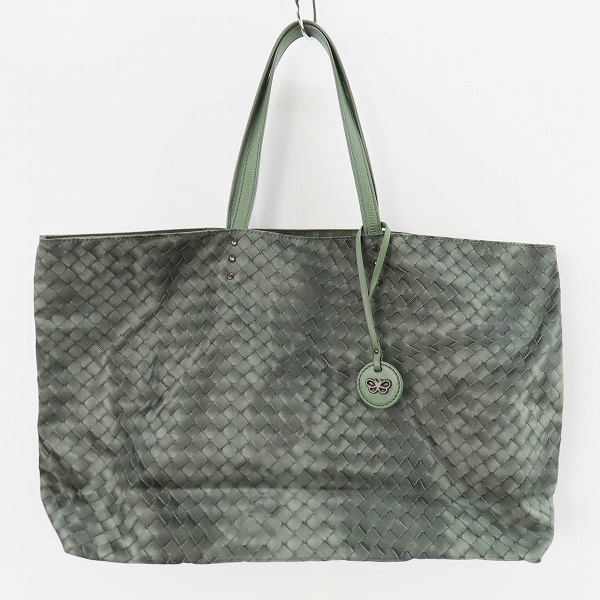 実際に弊社で買取させて頂いたBOTTEGA VENETA/ボッテガヴェネタ イントレッチオリュージョン トートバッグ グリーン