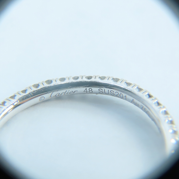 実際に弊社で買取させて頂いたCartier/カルティエ K18WG ETINCELLE/エタンセル ドゥ カルティエ ウェディング 7.5号の画像 6枚目