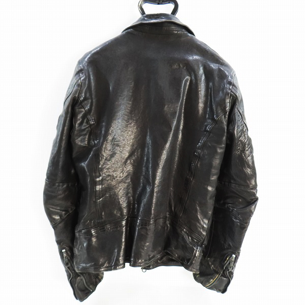 実際に弊社で買取させて頂いたISAMU KATAYAMA BACKLASH/バックラッシュ ドイツカーフ ダブルライダース 1148-02/Lの画像 1枚目