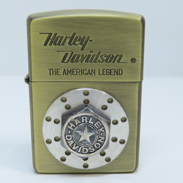 実際に弊社で買取させて頂いたZIPPO/ジッポー HARLEY-DAVIDSON/ハーレーダビットソン ディスクメタル ゴールド 立体メタル ボルトオン 1995年製
