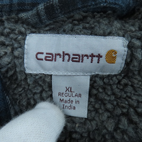 実際に弊社で買取させて頂いたCarhartt/カーハート Hubbard Sherpa Lined シャツジャケット 103821 973/XLの画像 2枚目