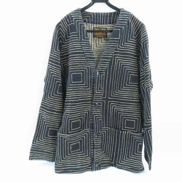 実際に弊社で買取させて頂いたCALEE/キャリー Square Jacquard Denim Oversize Cardigan/スクエア ジャガードデニム オーバーサイズ カーディガン/L