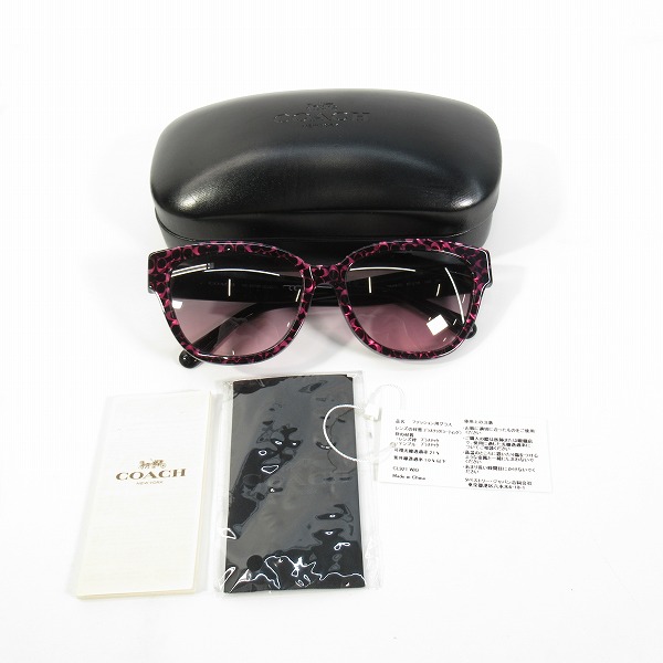 実際に弊社で買取させて頂いたCOACH/コーチ HC8379F(CL921) Ruby Pearl Signature C サングラス/アイウェアの画像 9枚目