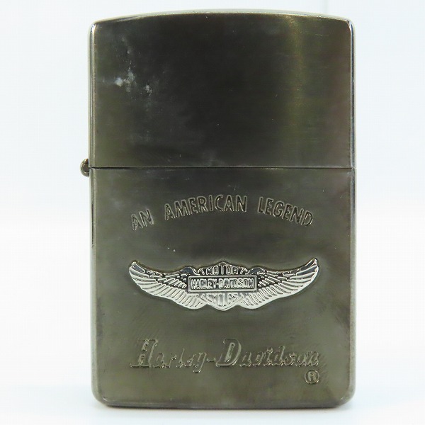 実際に弊社で買取させて頂いたZIPPO/ジッポー HARLEY DAVIDSON/ハーレーダビッドソン ロゴ メタル貼り 1991年製