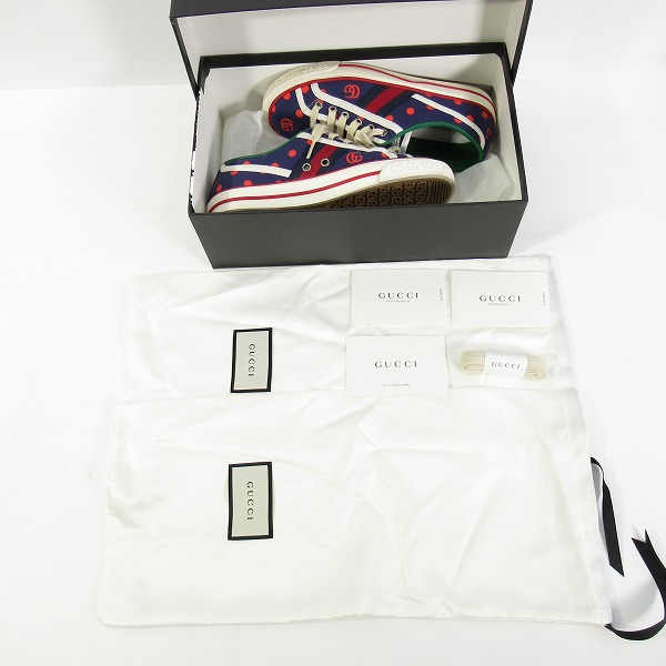 実際に弊社で買取させて頂いたGUCCI/グッチ TENNIS 1977 テニス シェリー GG シューズ/スニーカー 36.5の画像 8枚目