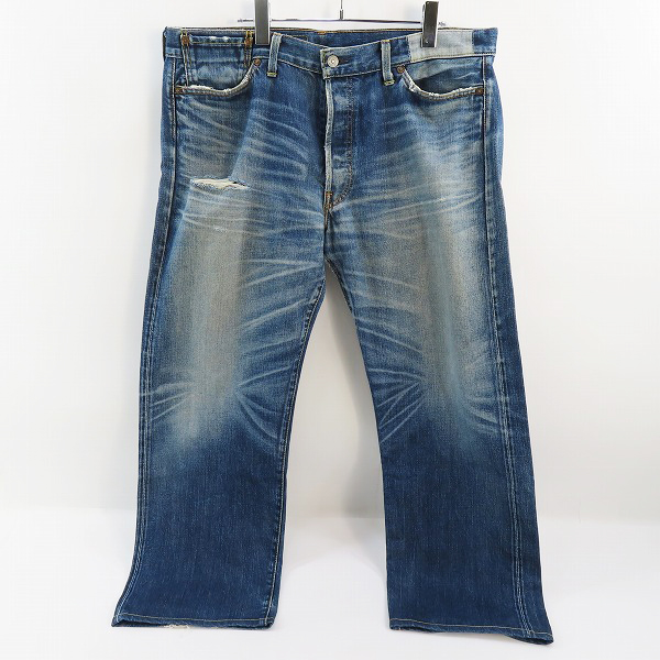 実際に弊社で買取させて頂いたLEVIS/リーバイス 501 日本製 ビッグE 赤耳 不均等V 1971年復刻 デニムパンツ/ジーンズ Lot.71501/W38L36