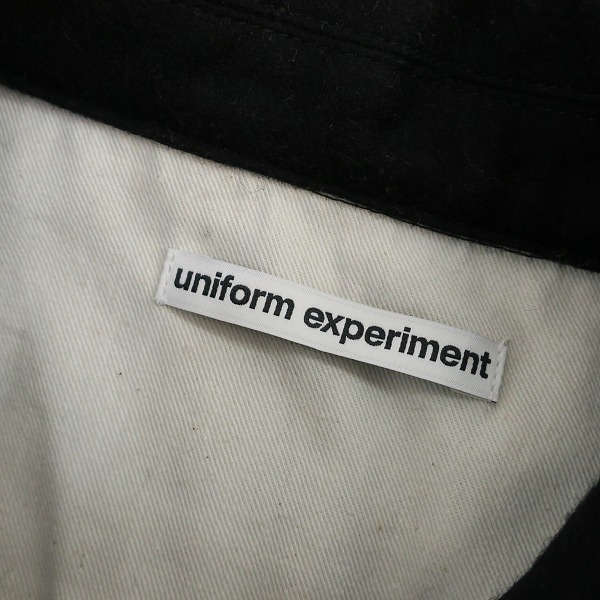 実際に弊社で買取させて頂いたUNIFORM EXPERIMENT/ユニフォームエクスペリメント WOOL SHIRT/ウールシャツ UE-242020 ブラック 1の画像 2枚目