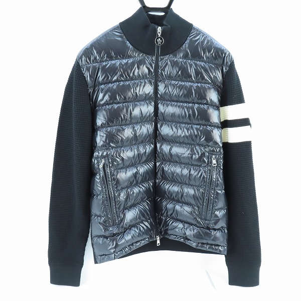 実際に弊社で買取させて頂いた【JPタグ】MONCLER/モンクレール 21AW CARDIGAN TRICOT/ダウン切り替え カーディガン ジャケット G20919B00002/XL