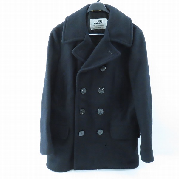 実際に弊社で買取させて頂いたSchott/ショット U.S.740N PEA JACKET ウールメルトンPコート/7378/M