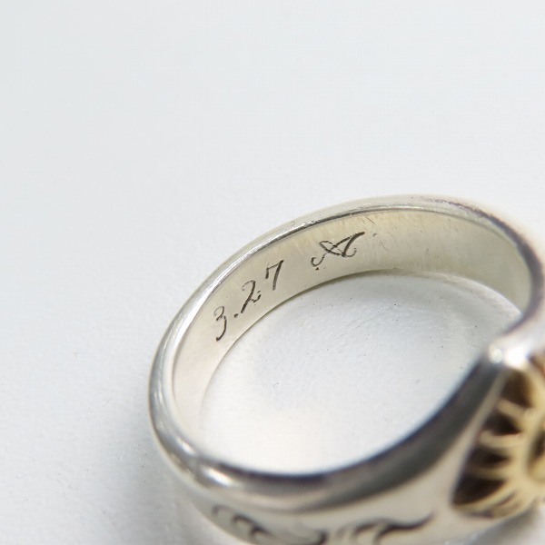 実際に弊社で買取させて頂いたRIZONA FREEDOM/アリゾナフリーダム K18太陽神 唐草堀り リング 22号の画像 7枚目